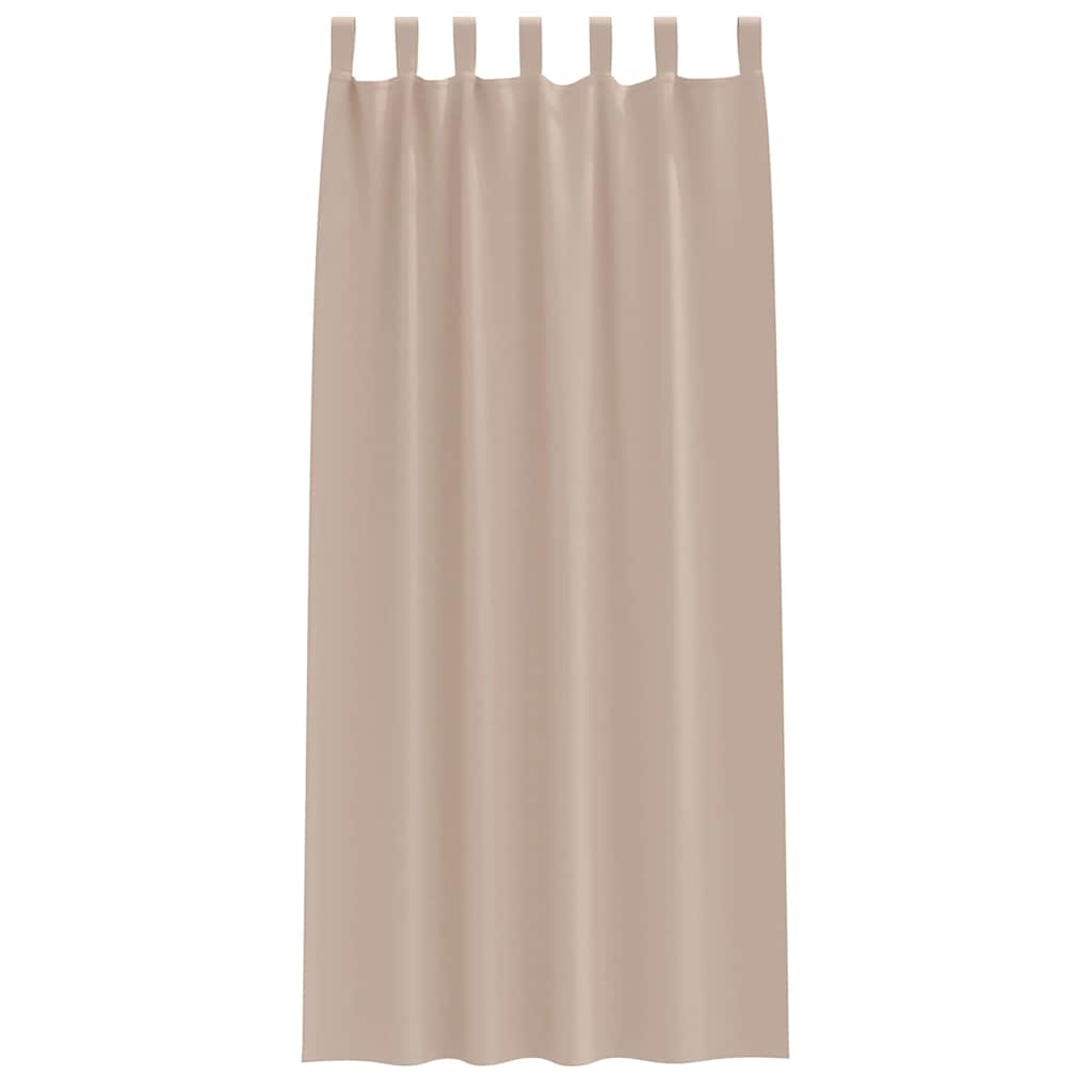 Mørkleggende Gardiner med Ringer 2 pcs Gråbrun 225 x 140 cm