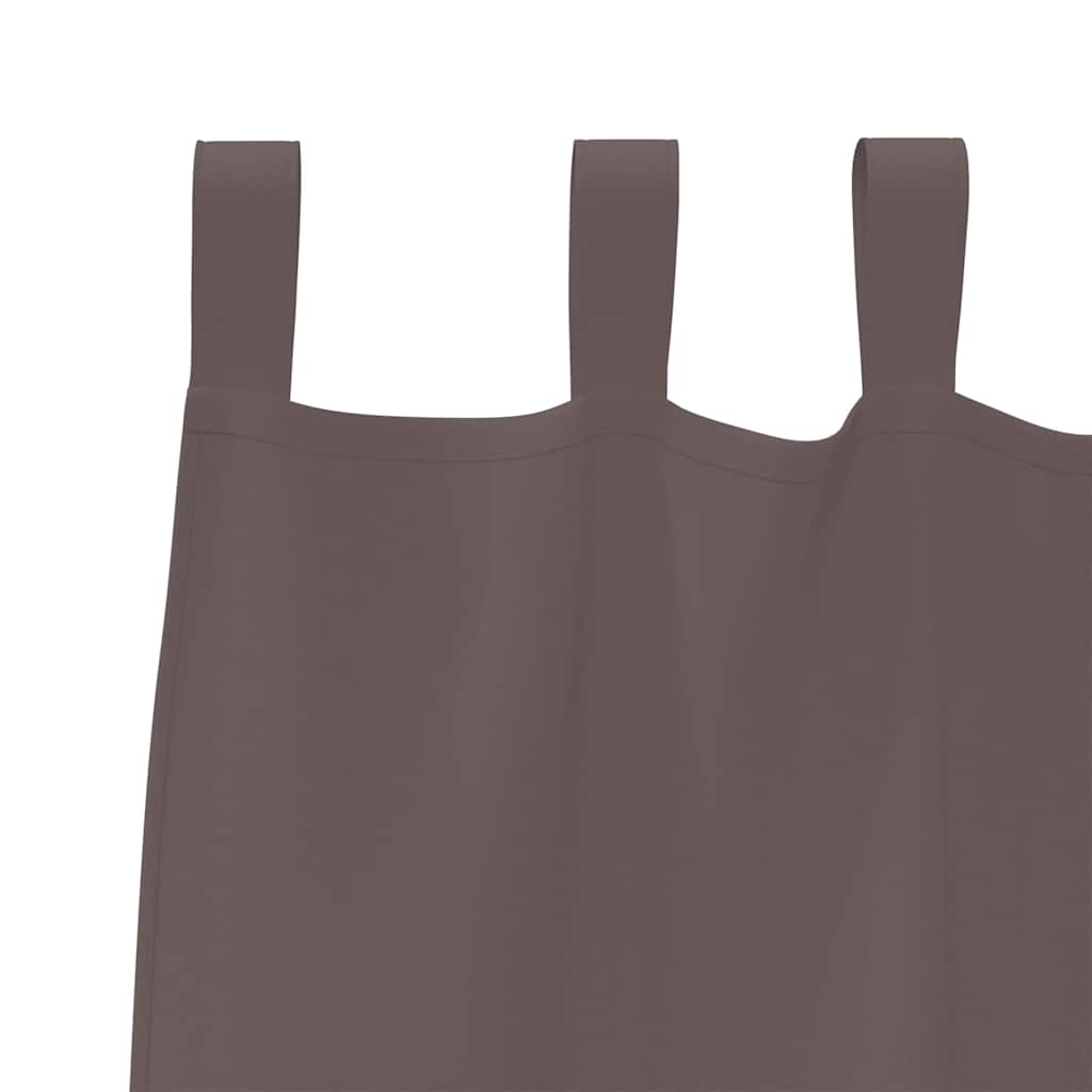 Mørkleggende Gardiner med Ringer 2 pcs Mørk brun 260 x 140 cm