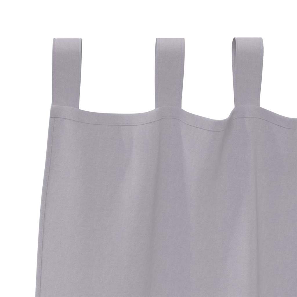 Mørkleggende Gardiner med Ringer 2 pcs Metall Grå 140 x 140 cm