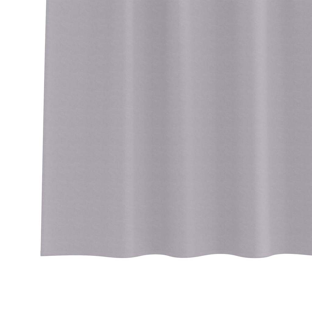 Mørkleggende Gardiner med Ringer 2 pcs Metall Grå 140 x 140 cm