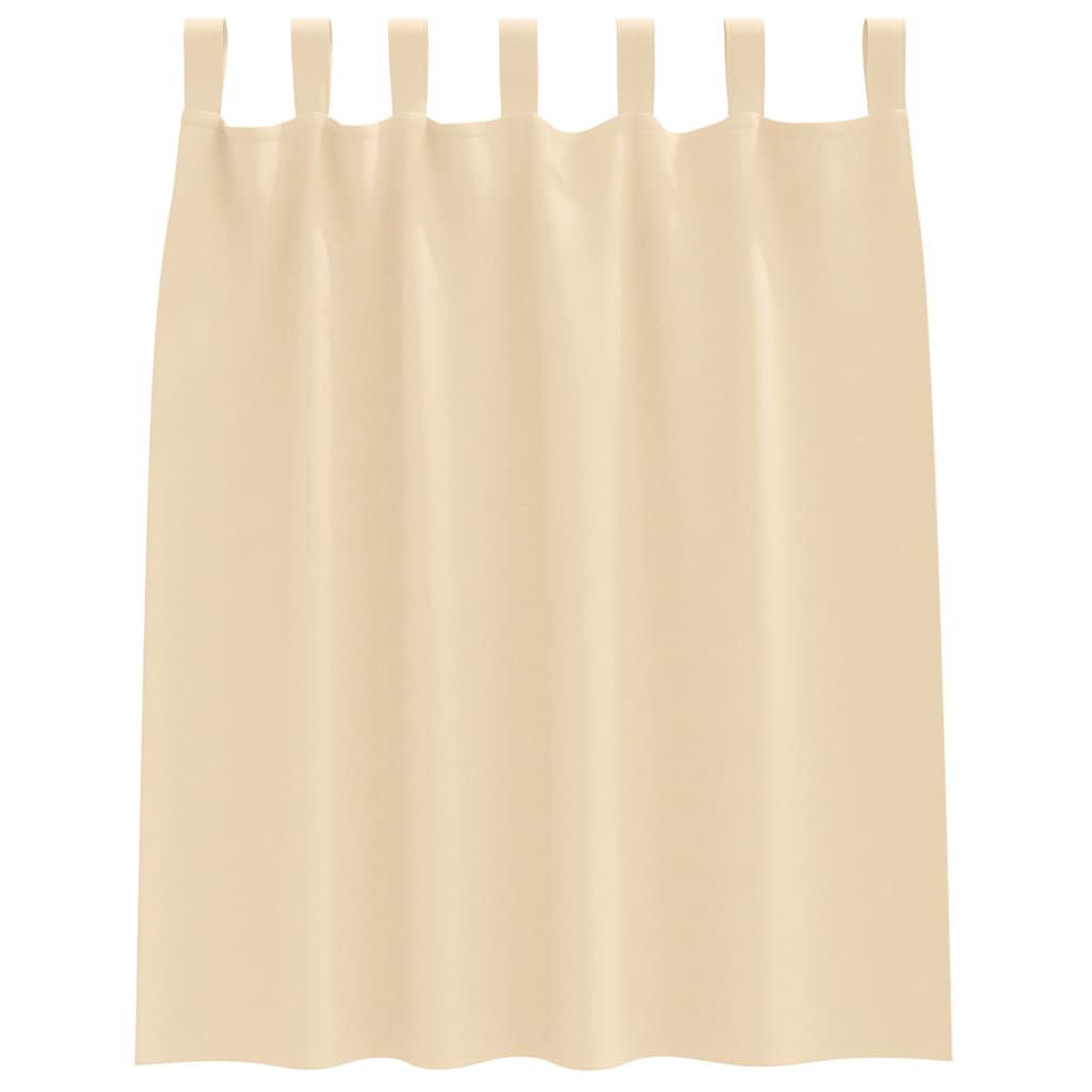 Mørkleggende Gardiner med Ringer 2 pcs Krem 140 x 140 cm