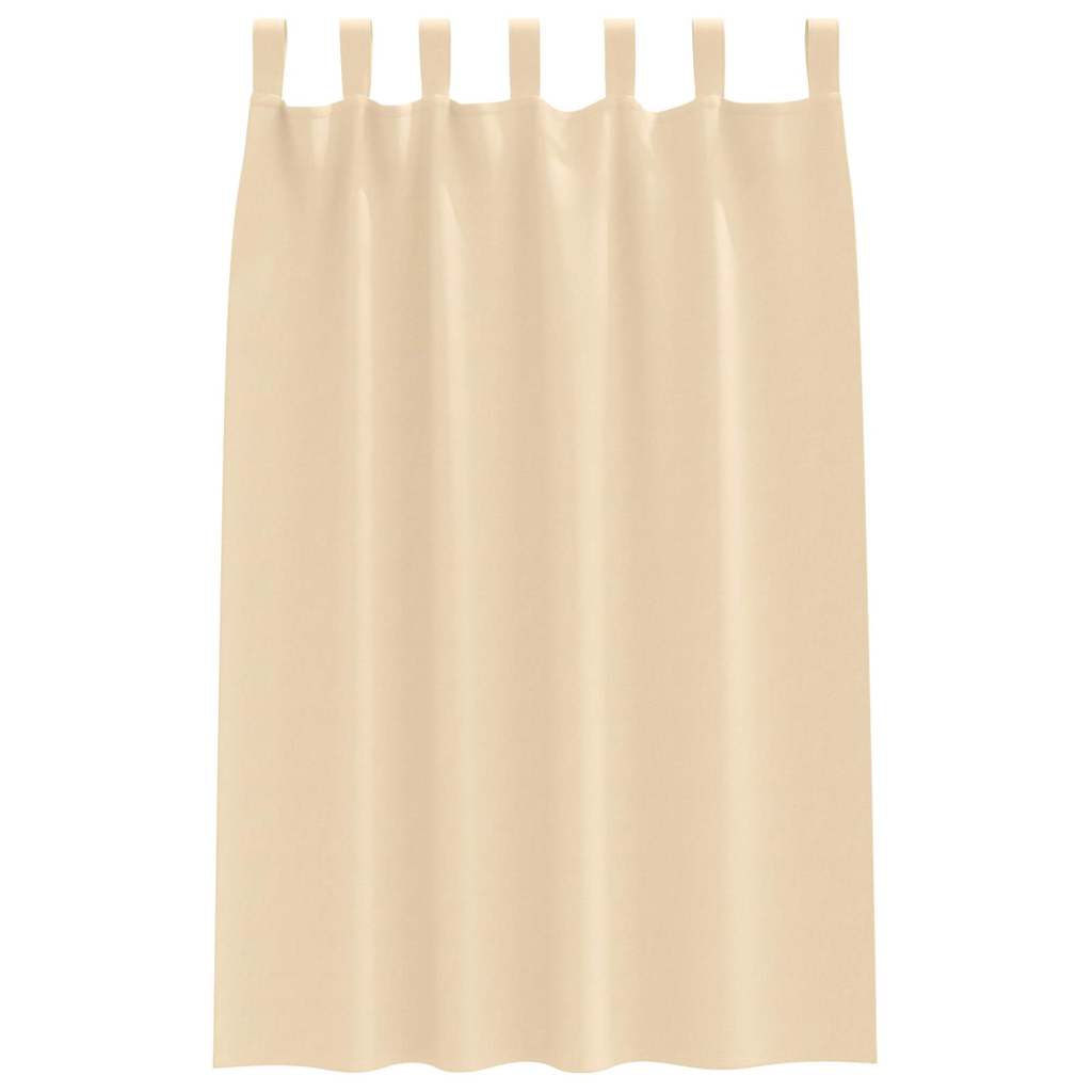 Mørkleggende Gardiner med Ringer 2 pcs Krem 175 x 140 cm