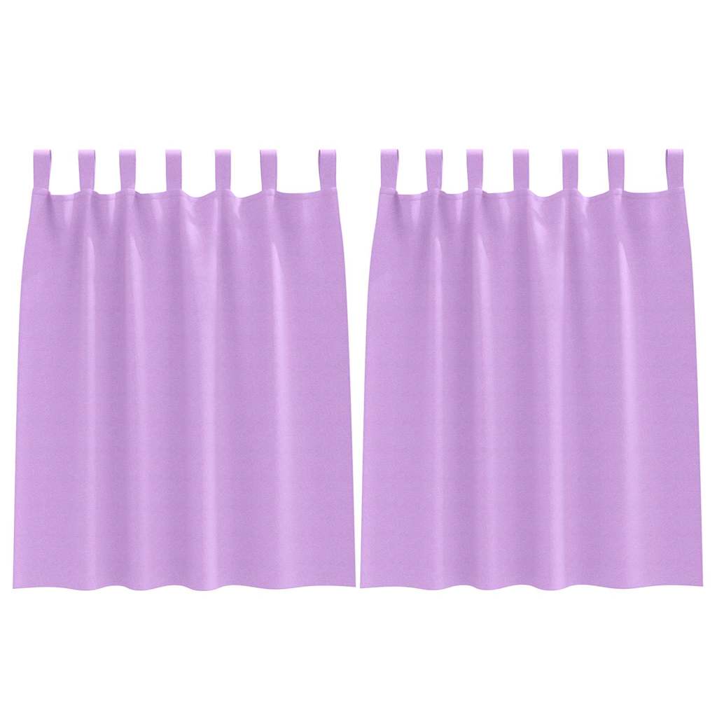 Mørkleggende Gardiner med Ringer 2 pcs Lilla 140 x 140 cm