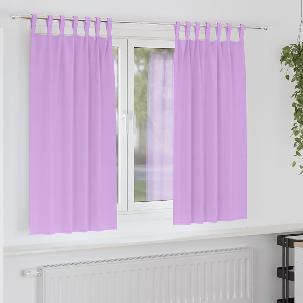 Mørkleggende Gardiner med Ringer 2 pcs Lilla 175 x 140 cm