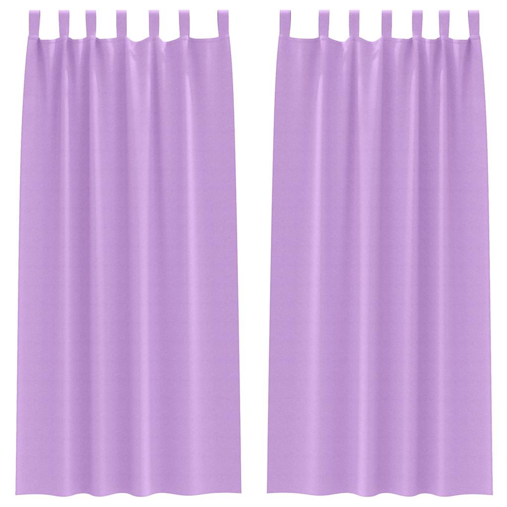 Mørkleggende Gardiner med Ringer 2 pcs Lilla 225 x 140 cm