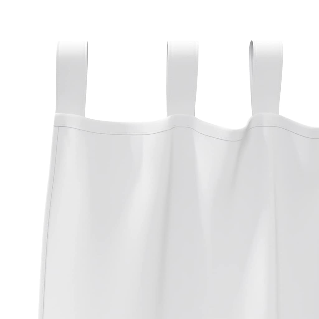 Mørkleggende Gardiner med Ringer 2 pcs Ren Hvit 175 x 140 cm