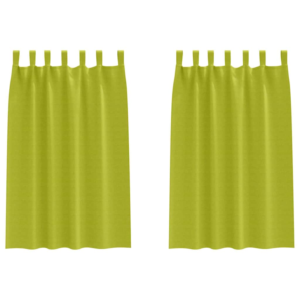 Mørkleggende Gardiner med Ringer 2 pcs grønn 175 x 140 cm