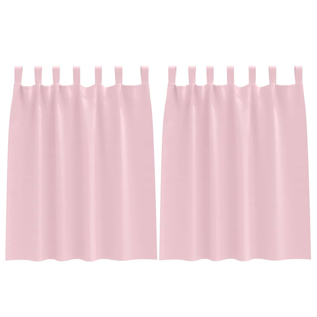 Mørkleggende Gardiner med Ringer 2 pcs Babyrosa 140 x 140 cm