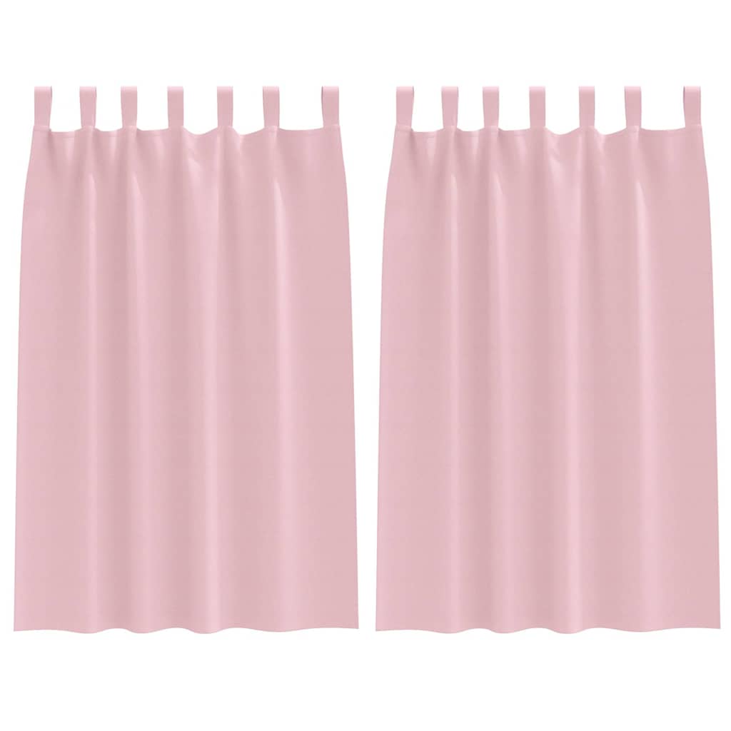 Mørkleggende Gardiner med Ringer 2 pcs Babyrosa 175 x 140 cm