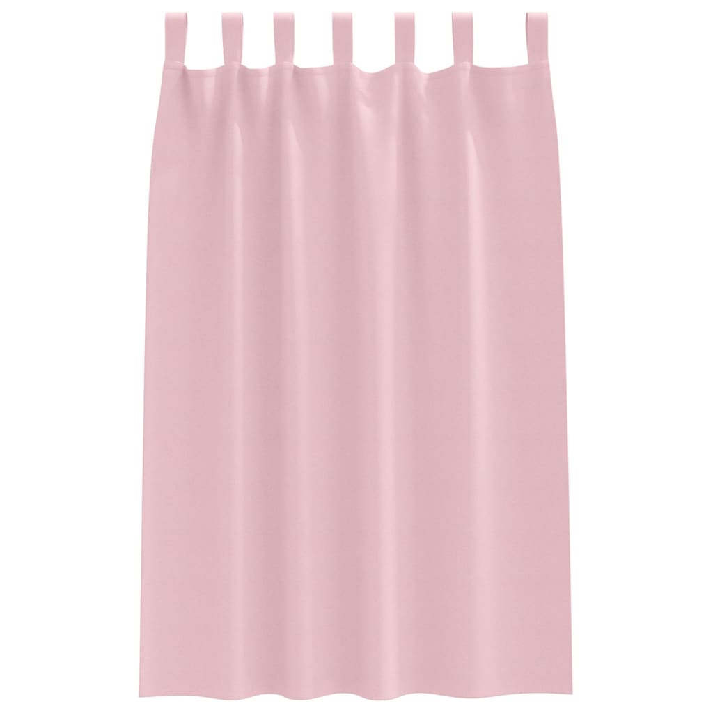 Mørkleggende Gardiner med Ringer 2 pcs Babyrosa 175 x 140 cm