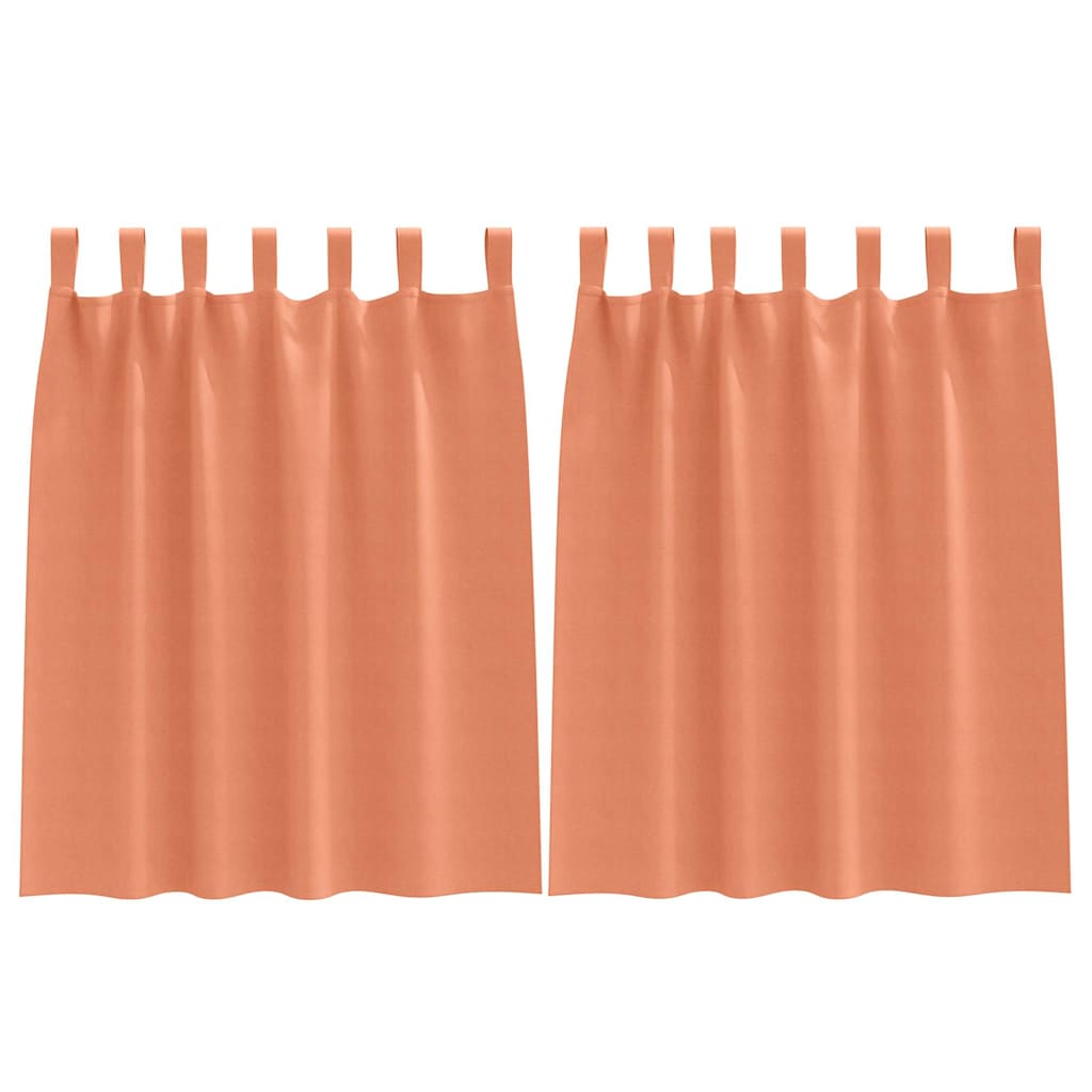 Mørkleggende Gardiner med Ringer 2 pcs Terrakotta 140 x 140 cm