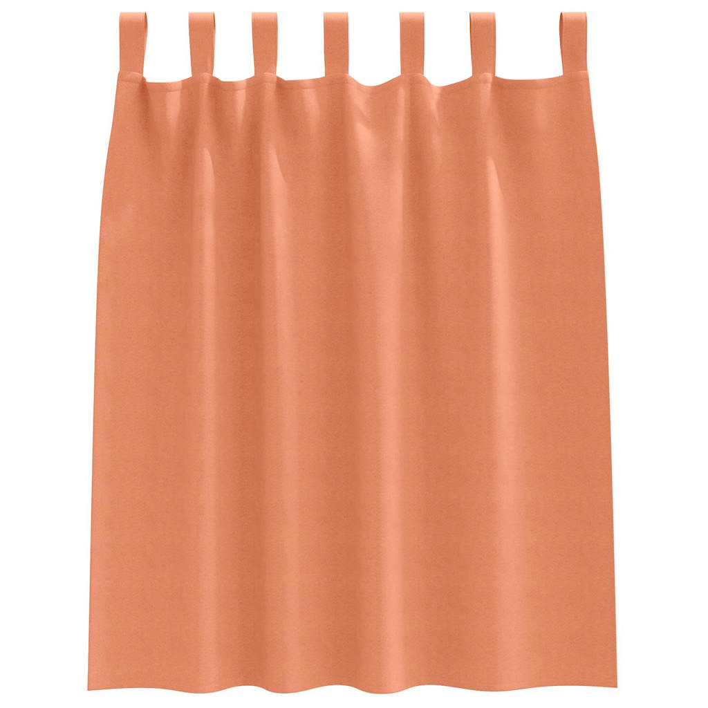Mørkleggende Gardiner med Ringer 2 pcs Terrakotta 140 x 140 cm