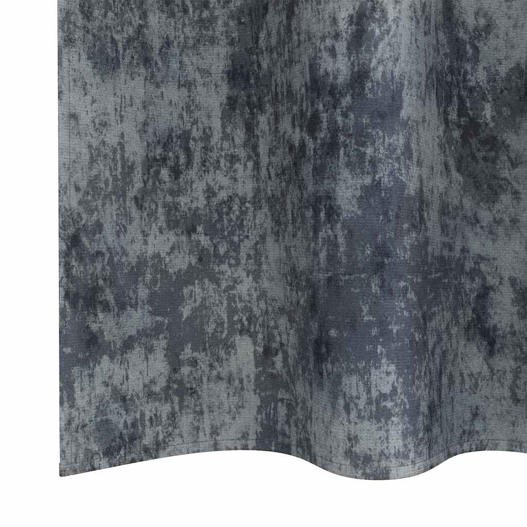 Fløyel Gardiner med gardiner 2 pcs Sølvgrå 140 x 140 cm Fløyel