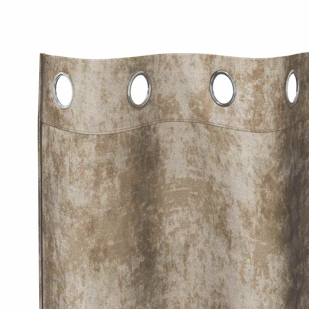 Fløyel Gardiner 2 pcs champagne 140 x 140 cm Fløyel