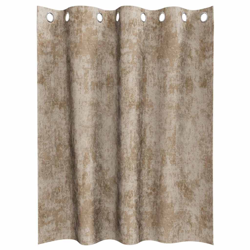 Fløyel Gardiner 2 pcs champagne 140 x 140 cm Fløyel
