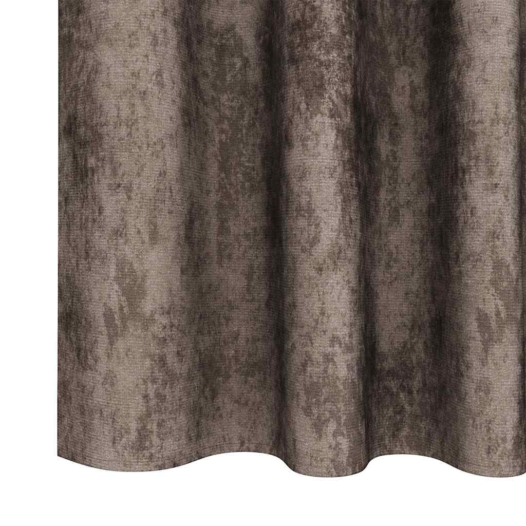 Fløyel Gardiner 2 pcs Cappuccino 260 x 140 cm Fløyel