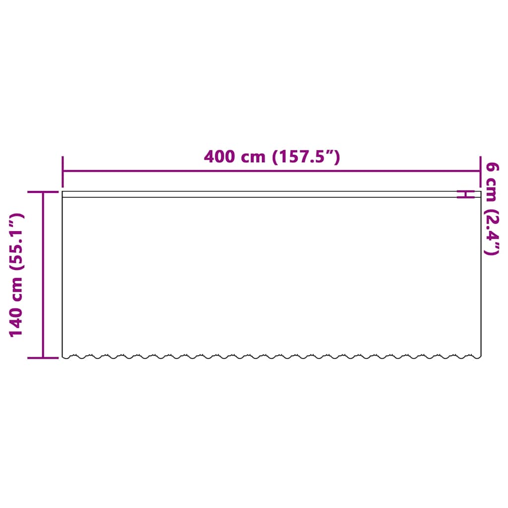 Blondegardin med gardiner Blomster Hvit 140 x 400 cm Polyester
