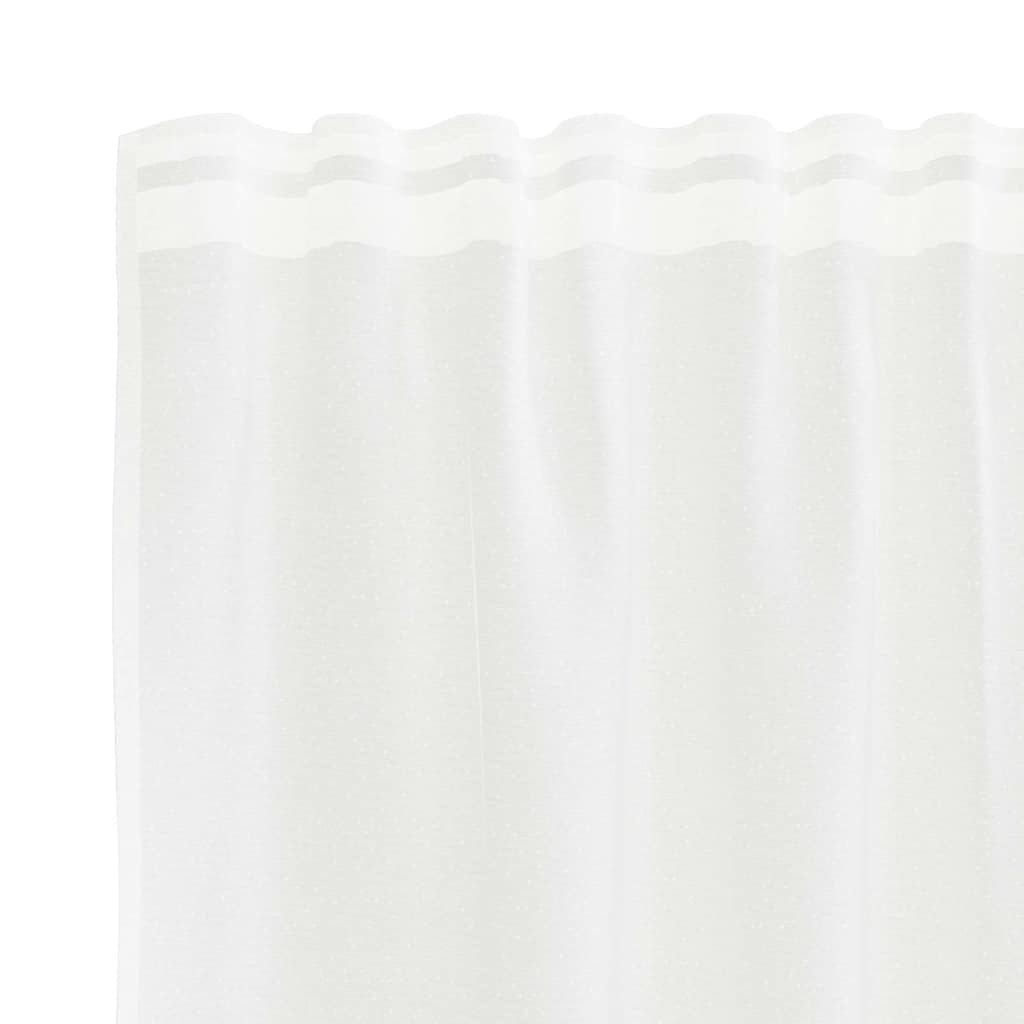Blondegardin med gardiner Blomster Hvit 80 x 900 cm Polyester