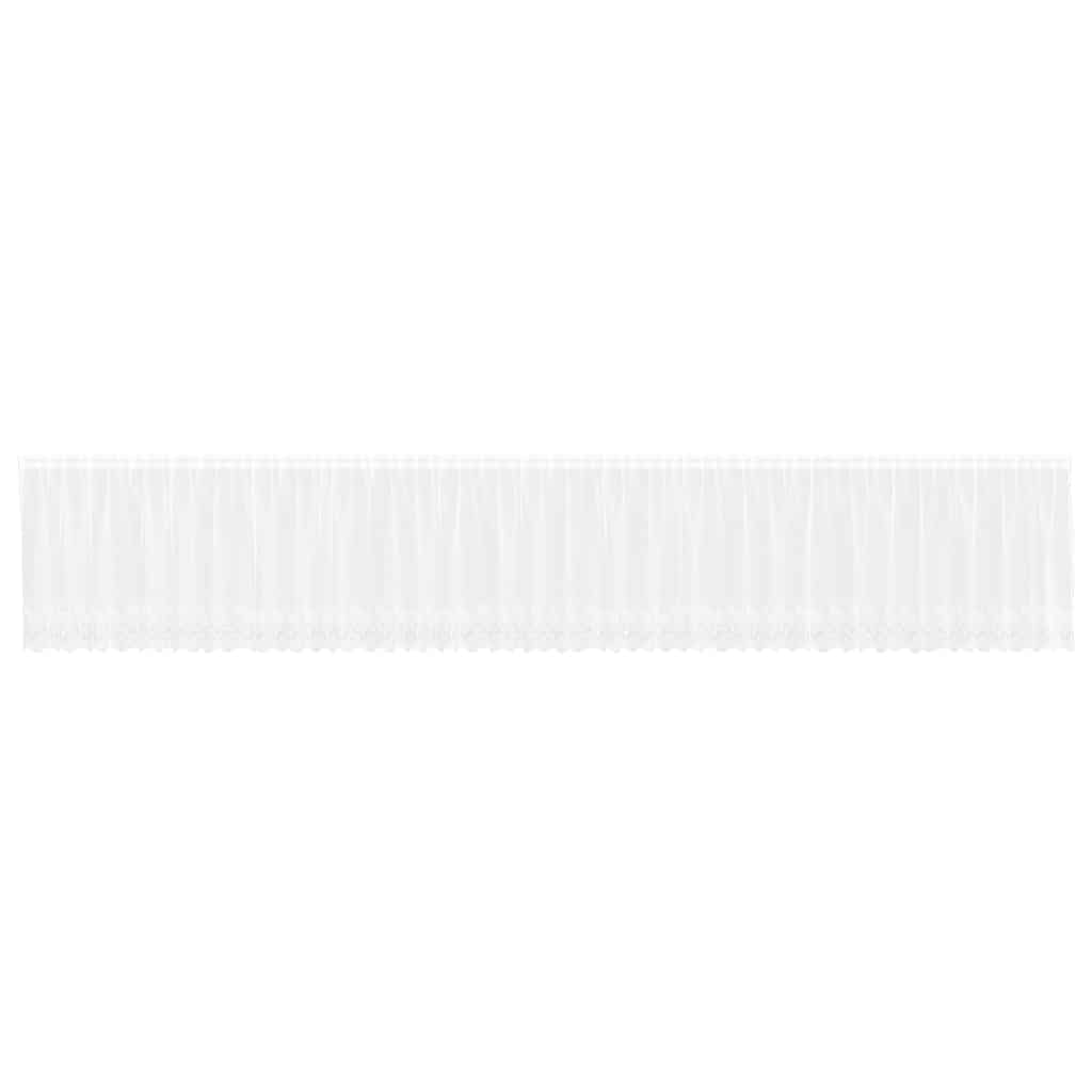 Blondegardin med gardiner Blomster Hvit 80 x 900 cm Polyester