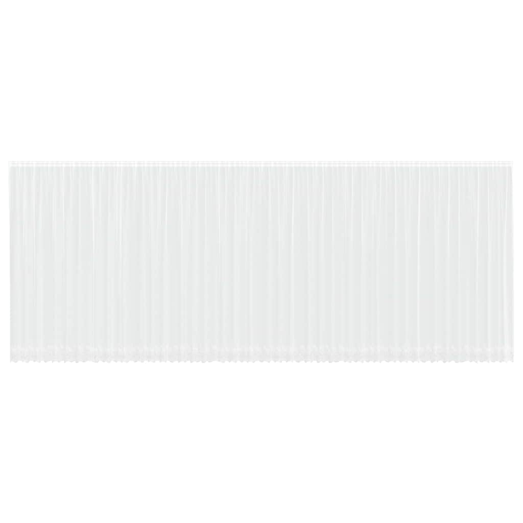 Blondegardin med gardiner Blomster Hvit 260 x 1200 cm Polyester