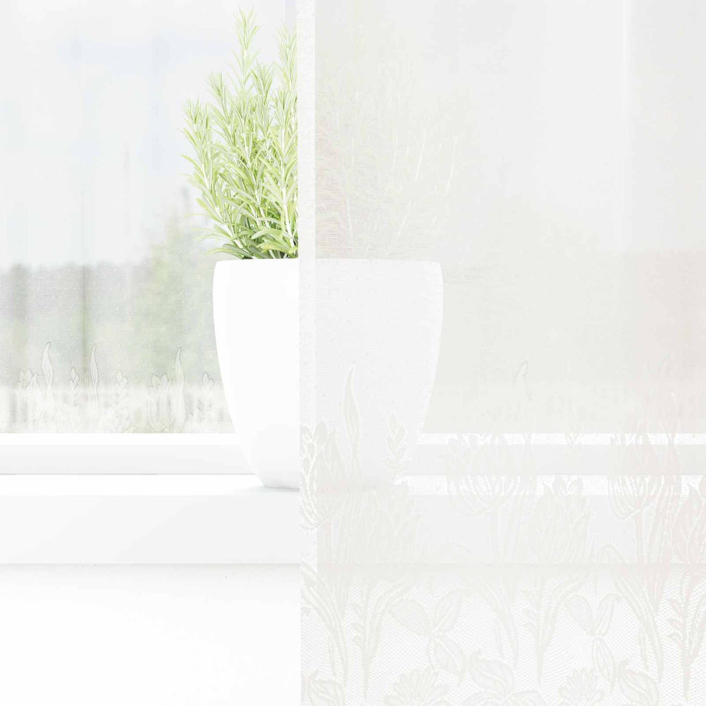 Blondegardin Hvit 280 x 150 cm Polyester