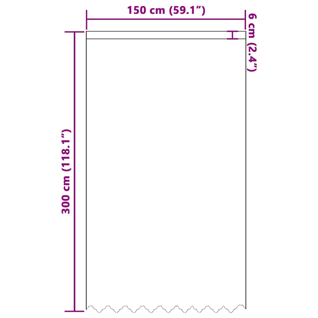 Blondegardin med gardiner Blomster Hvit 300 x 150 cm Polyester