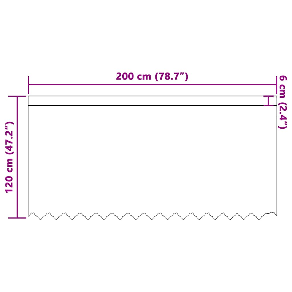 Blondegardin med gardiner Hvit 200 x 120 cm Polyester