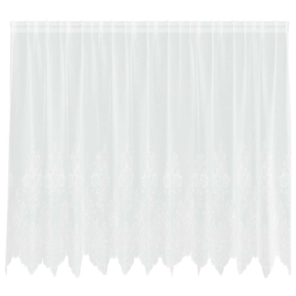 Blondegardin med gardiner Hvit 300 x 140 cm Polyester