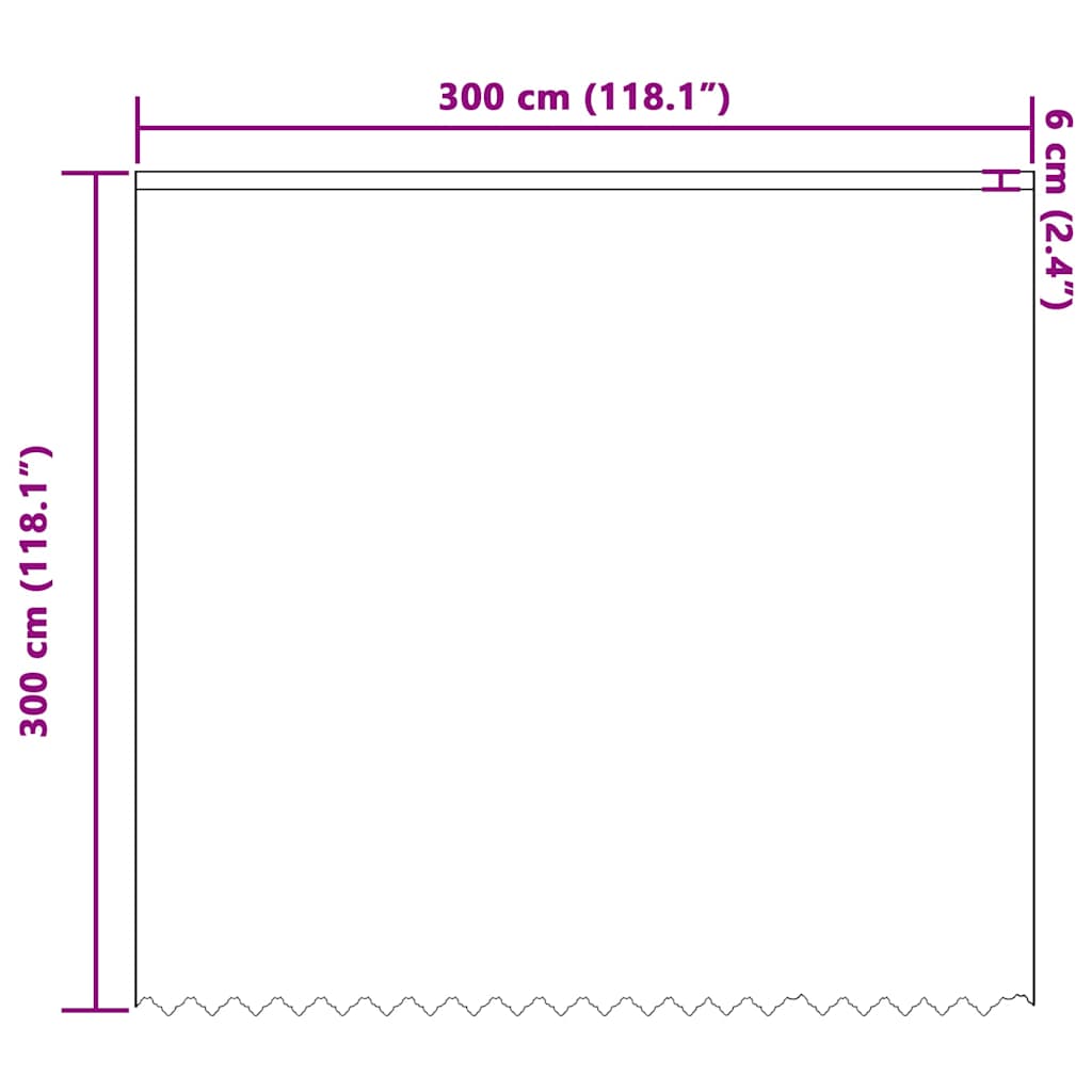 Blondegardin med gardiner Blomster Hvit 300 x 300 cm Polyester