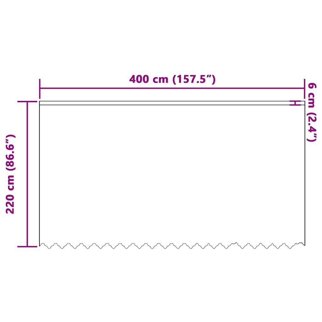 Blondegardin med gardiner Blomster Hvit 220 x 400 cm Polyester