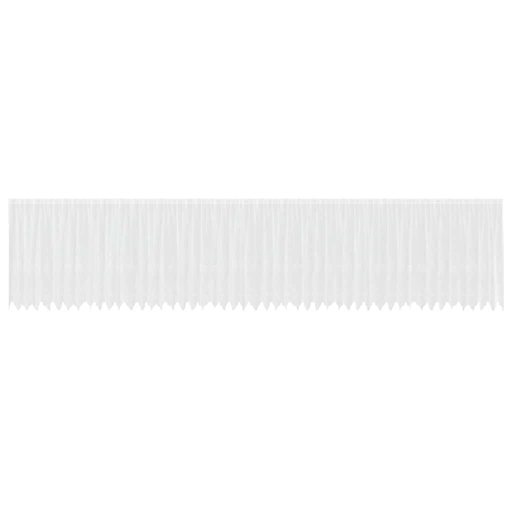 Blondegardin med gardiner Hvit 1200 x 140 cm Polyester