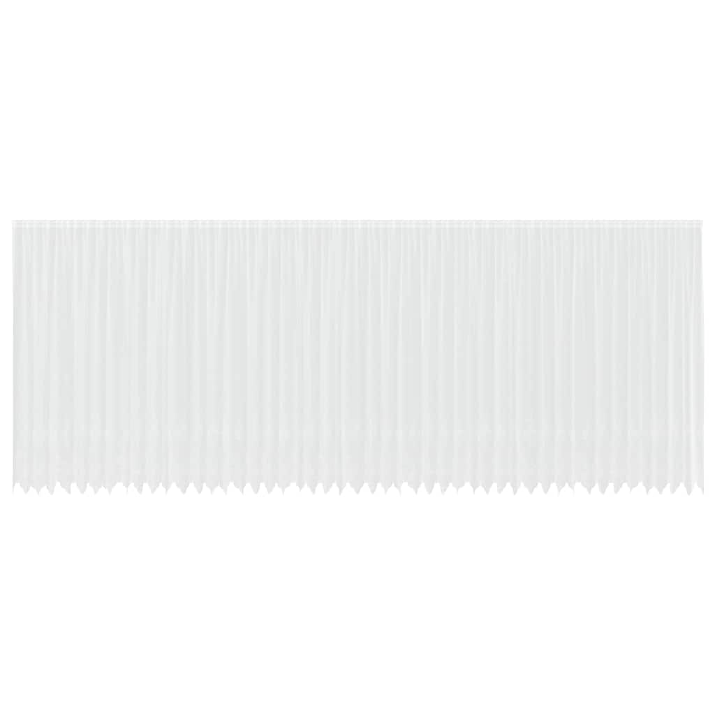 Blondegardin med gardiner Hvit 1200 x 300 cm Polyester