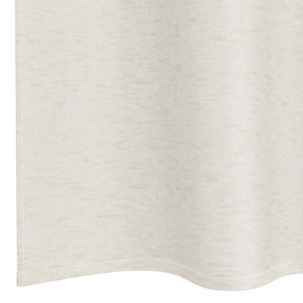 Voile Gardin med gardiner 2 pcs Krem 245 x 140 cm Polyester