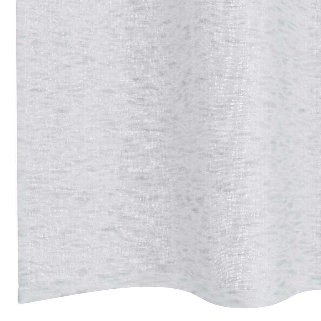 Voile Gardin med gardiner 2 pcs Lysegrå 225 x 140 cm Polyester