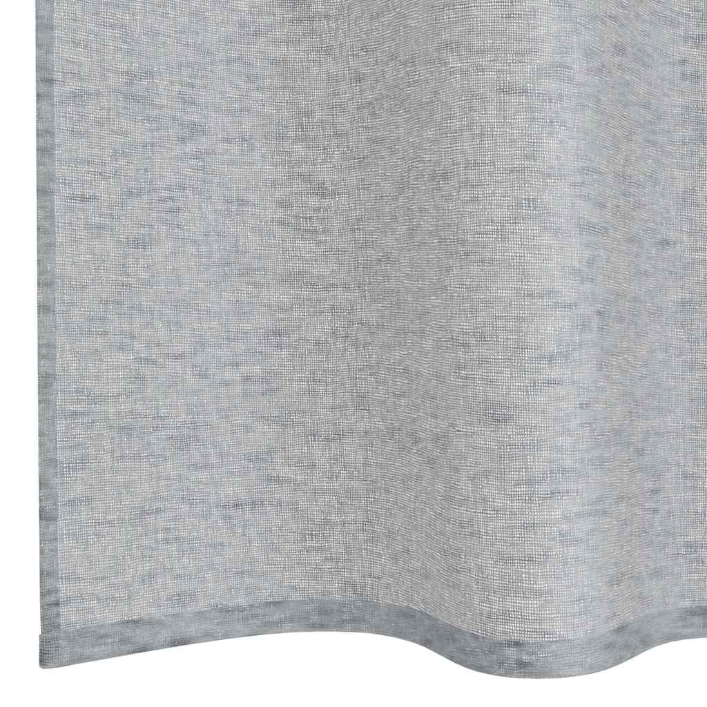 Voile Gardin med gardiner 2 pcs Mørkegrå 260 x 140 cm Polyester