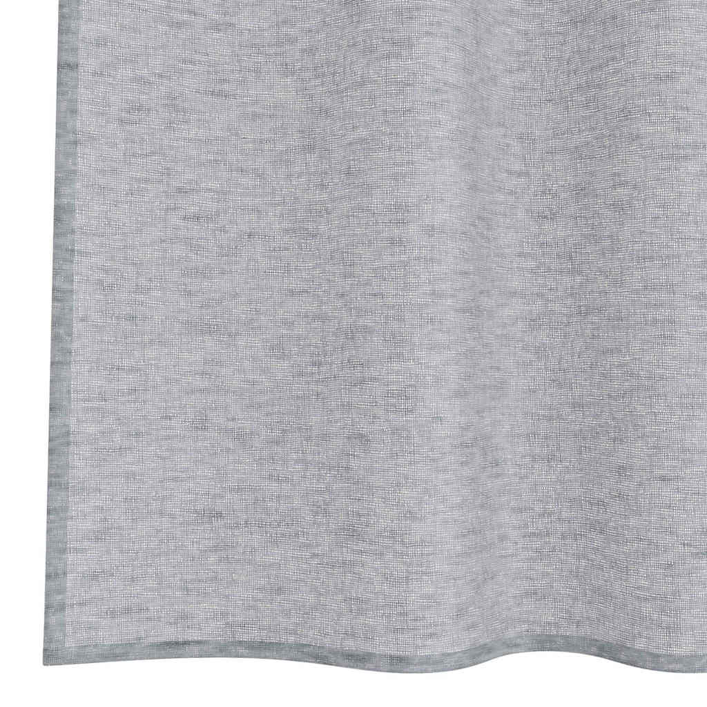 Voile Gardin med gardiner 2 pcs Mørkegrå 260 x 140 cm Polyester