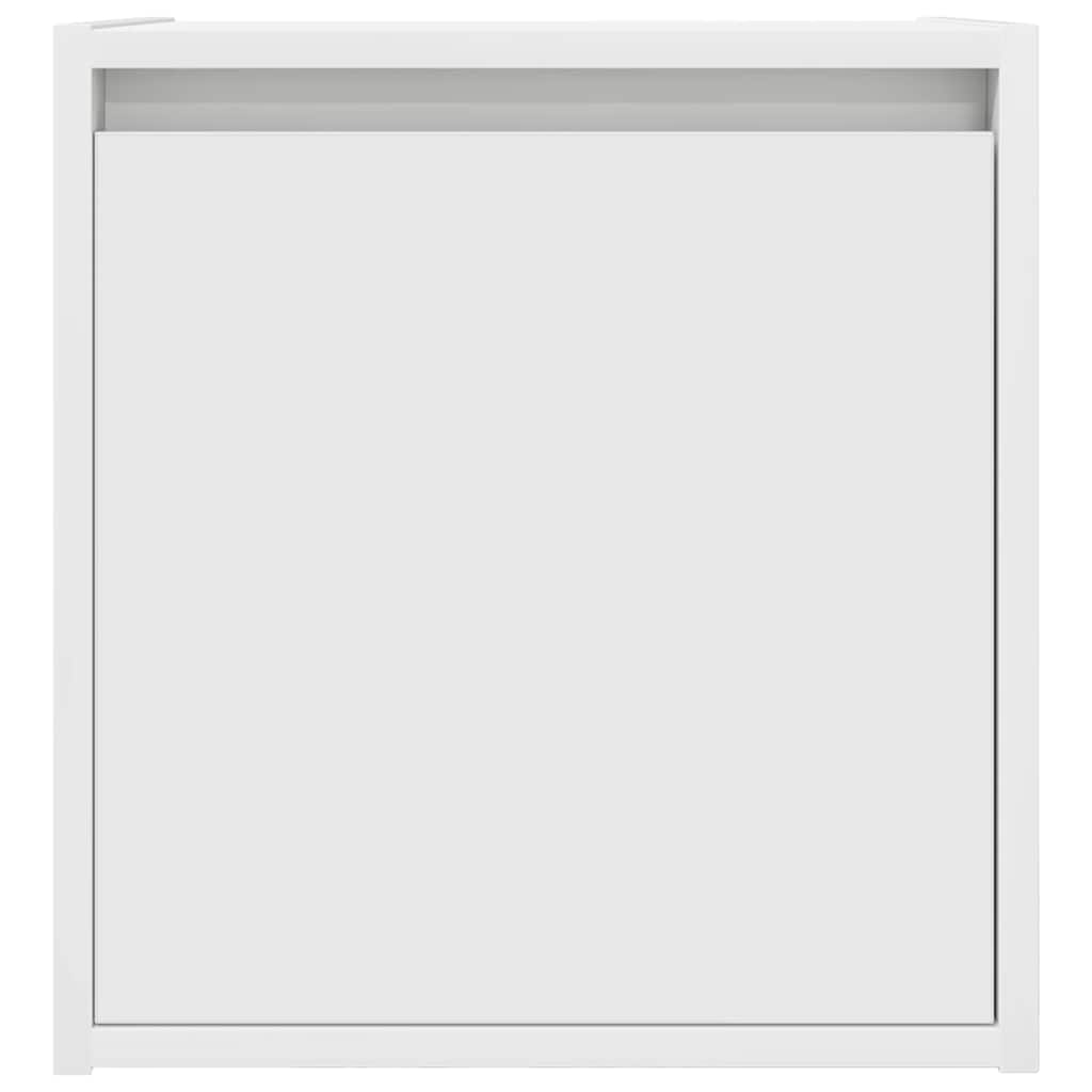 Veggmontert nattbord 2 stk hvit 38x34x40 cm