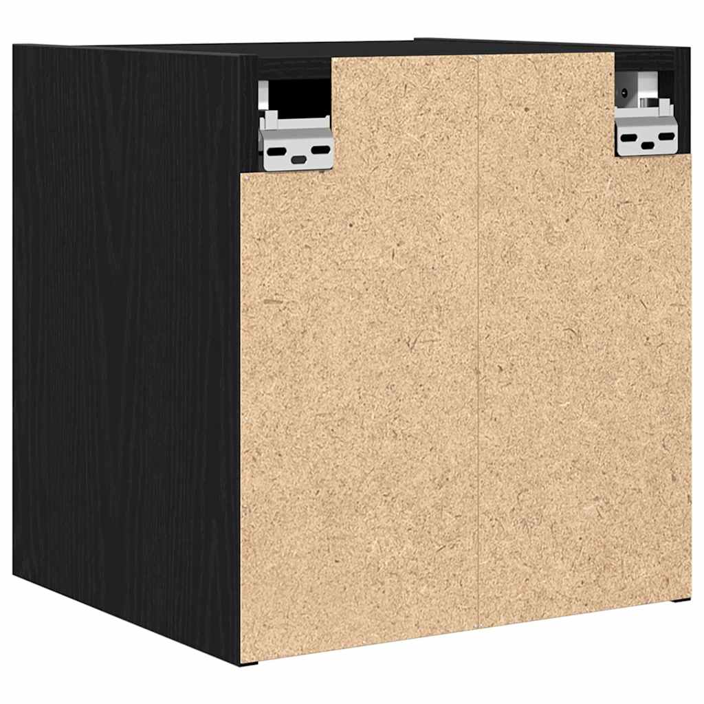 Veggmontert nattbord 2 stk svart 38x34x40 cm