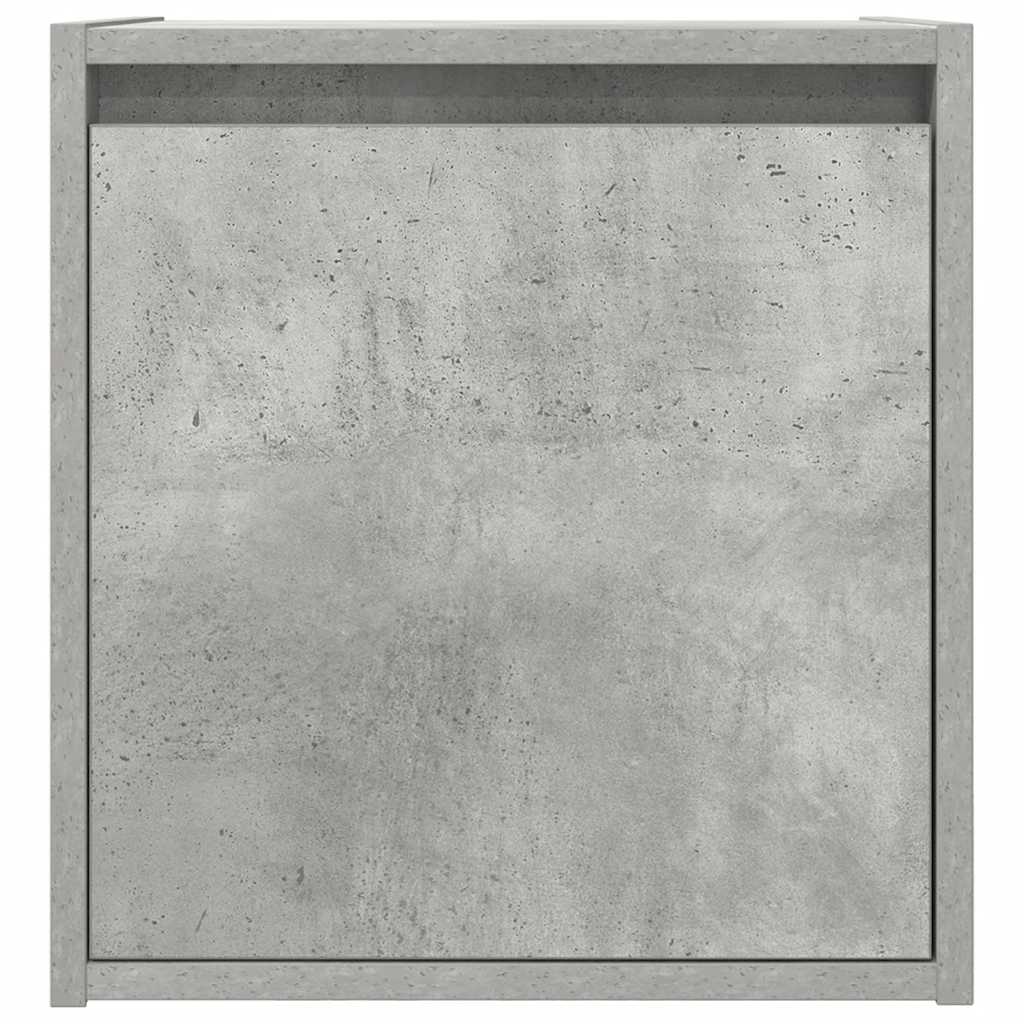 Veggmontert nattbord betonggrå 38x34x40 cm