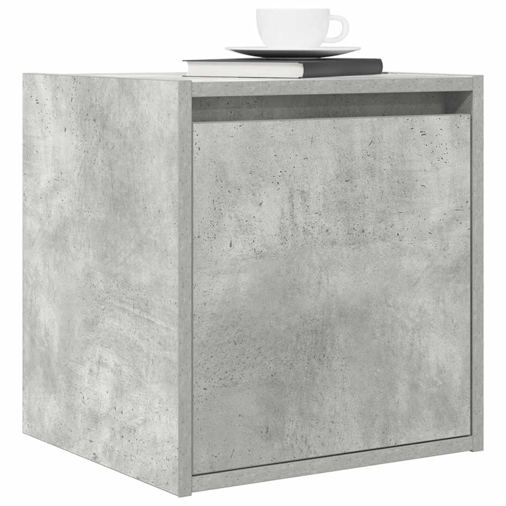 Veggmonterte nattbord 2 stk betonggrå 38x34x40 cm