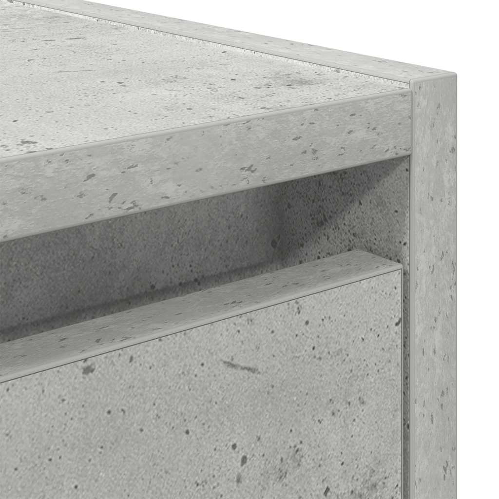 Veggmonterte nattbord 2 stk betonggrå 38x34x40 cm