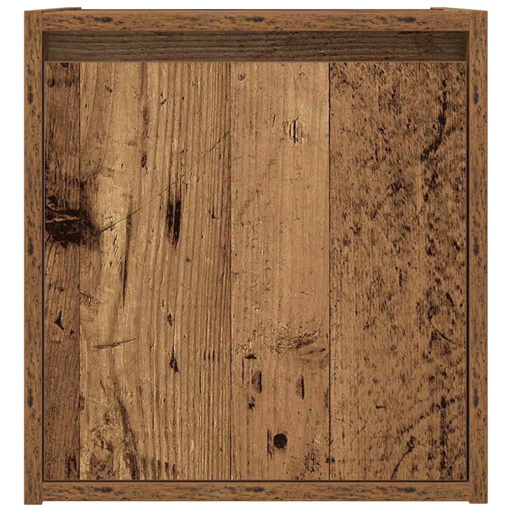 Veggmonterte nattbord 2 stk gammelt tre 38x34x40 cm