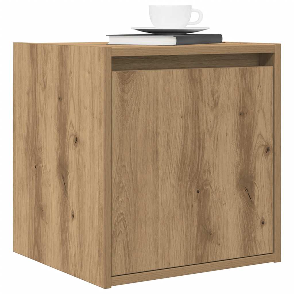 Veggmontert nattbord artisan eik 38x34x40 cm
