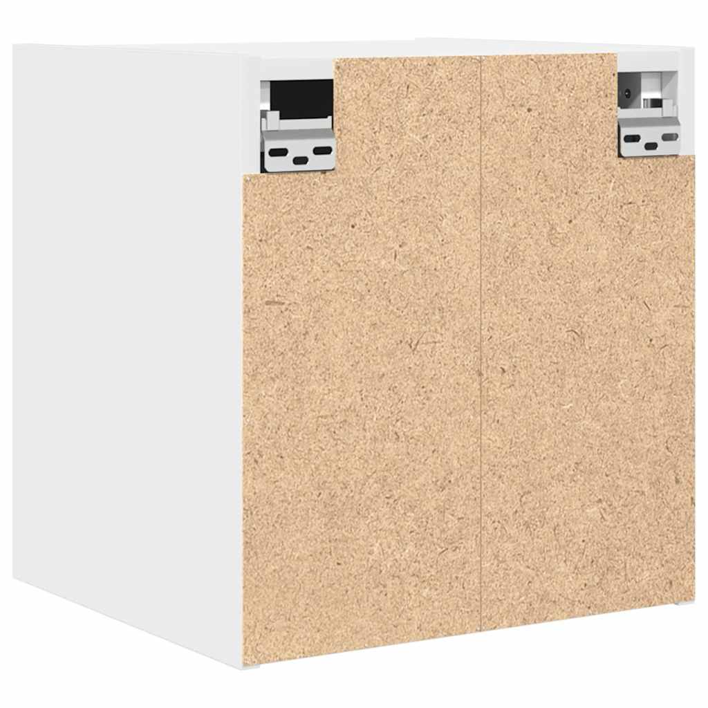 Veggmontert nattbord 2 stk hvit 38x34x40 cm
