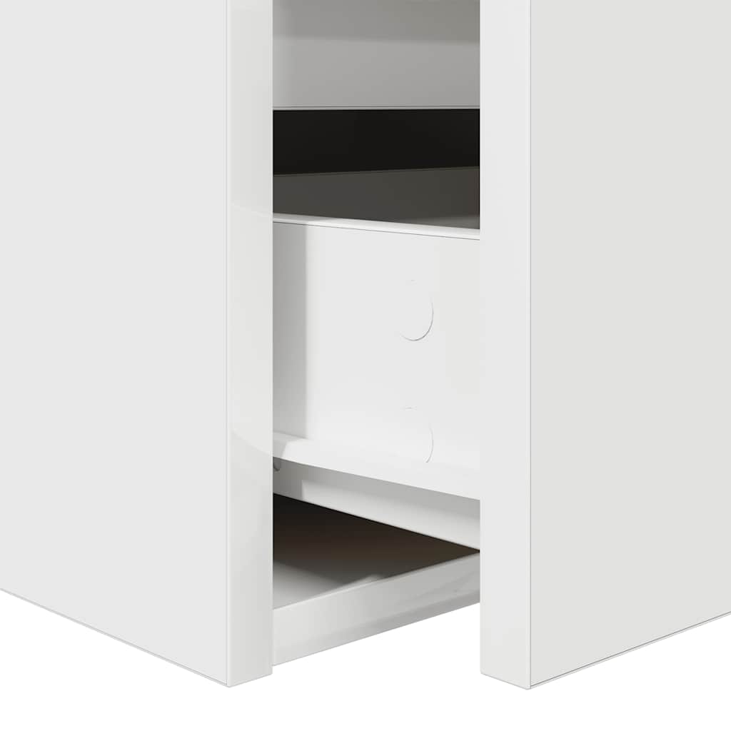 Veggmontert nattbord 2 stk hvit 38x34x40 cm