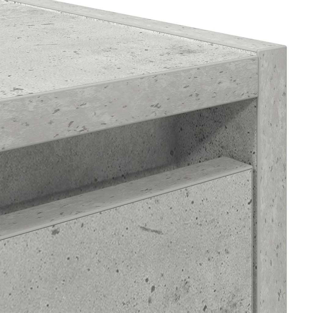 Veggmonterte nattbord 2 stk betonggrå 38x34x40 cm