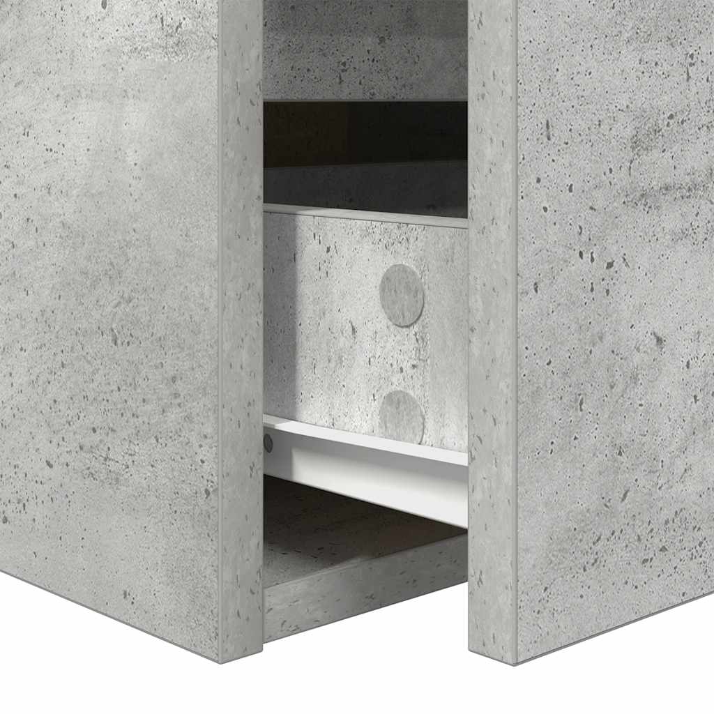 Veggmonterte nattbord 2 stk betonggrå 38x34x40 cm