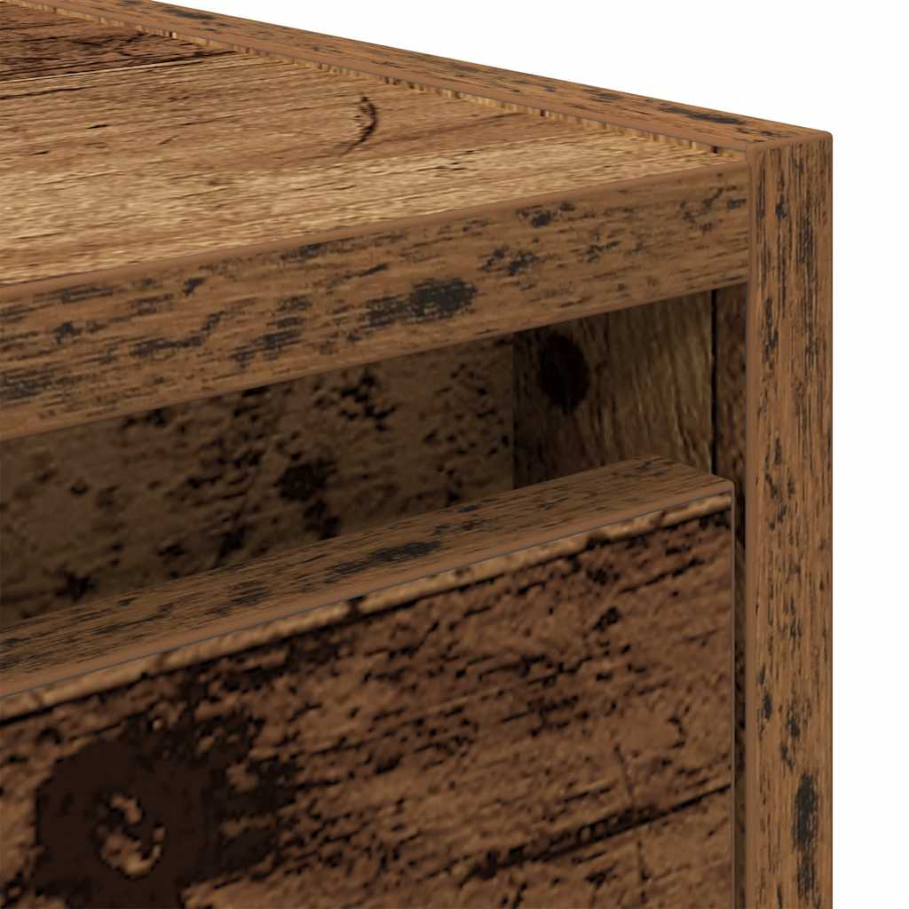Veggmonterte nattbord 2 stk gammelt tre 38x34x40 cm