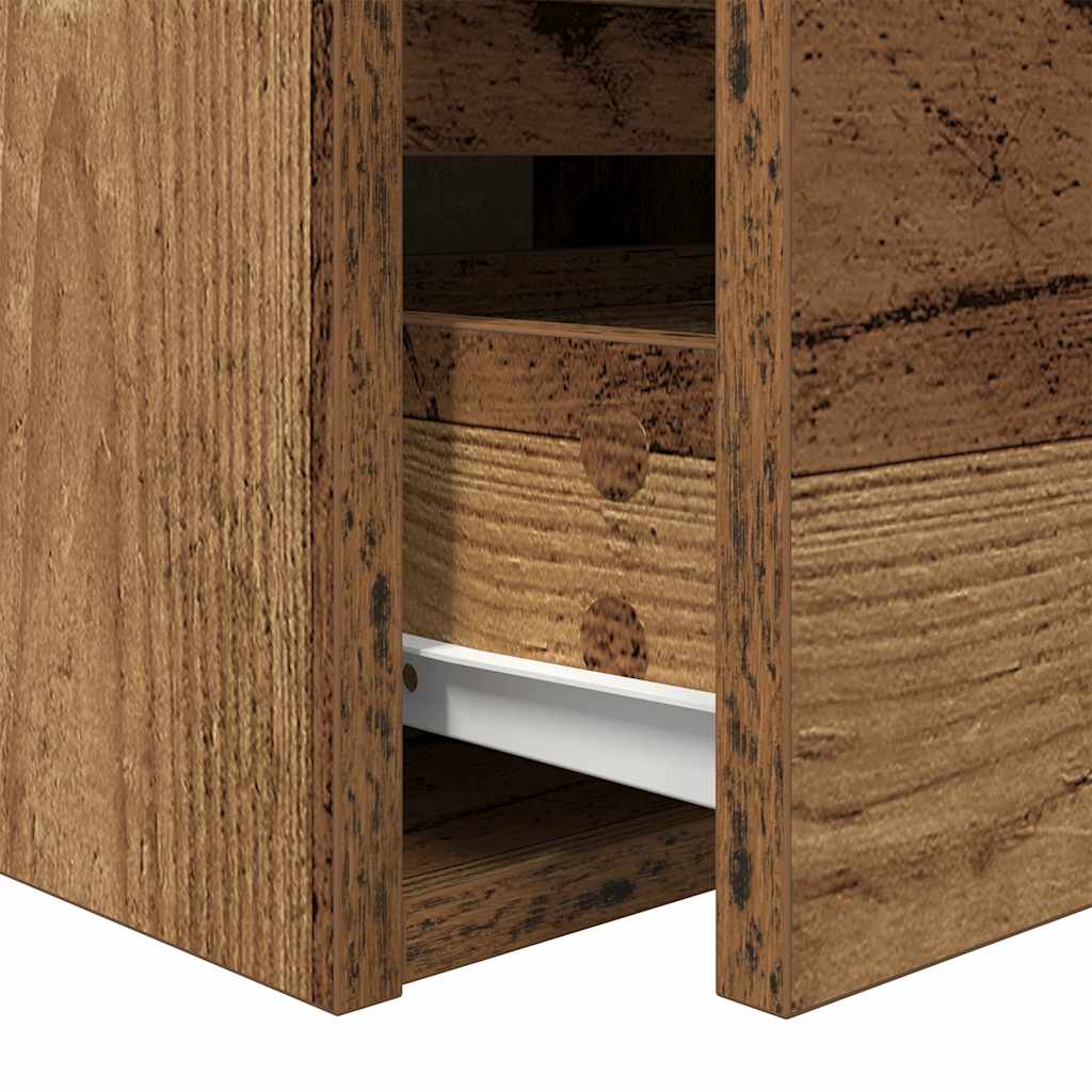 Veggmonterte nattbord 2 stk gammelt tre 38x34x40 cm