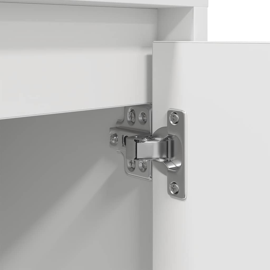 Nattskap med LED-lys Hvit 38x34x50 cm
